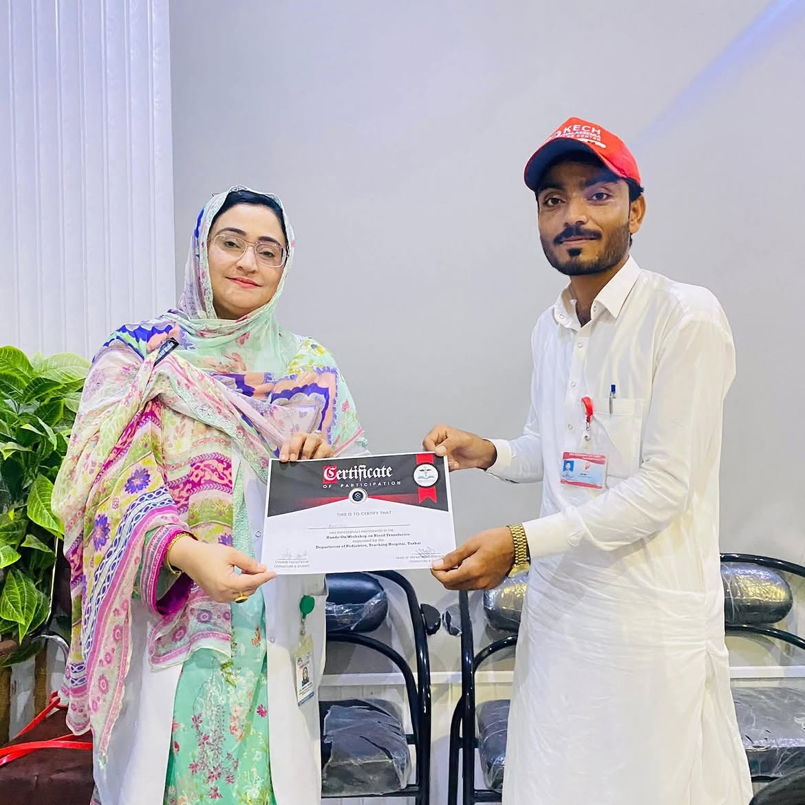 KTCC team at the blood transfusion workshop, Teaching Hospital Turbat