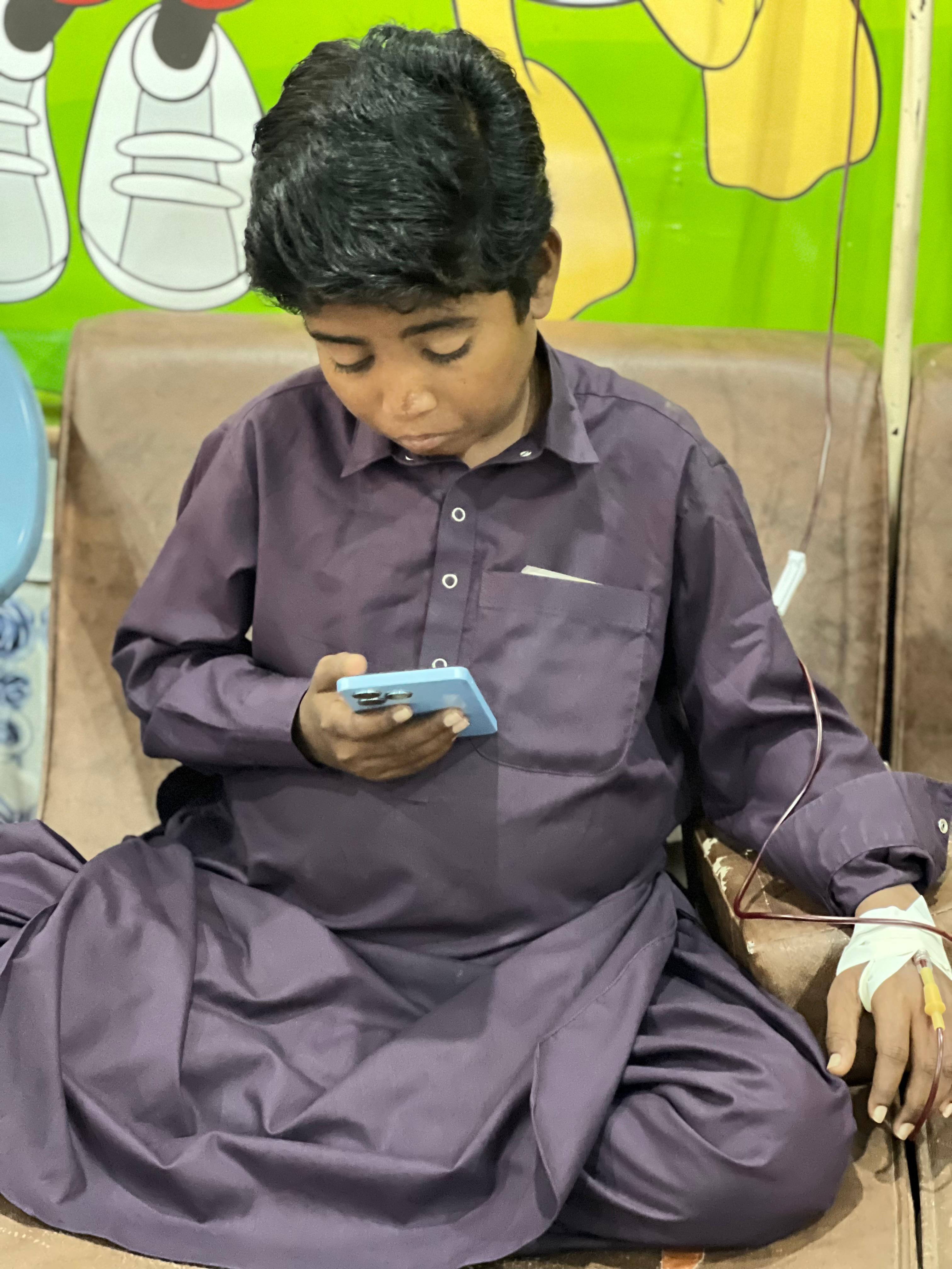 Rustum Phullan during his transfusion at KTCC